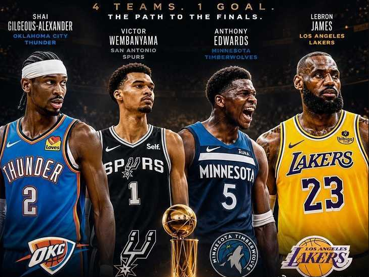 爱奇艺体育-NBA次轮对阵：雷霆vs湖人 马刺vs森林狼 活塞vs骑士 尼克斯vs76人